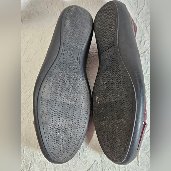 Maroon Quilted Ballet Flats - Picture 2 of 8